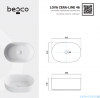 Besco Lova Cera-Line 46 Gun Metal Matt umywalka nablatowa Grafit Matt 46x31x13,5cm UNCM-46-LOGM